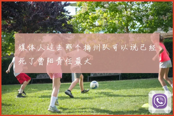 媒体人过去那个梅州队可以说已经死了曹阳责任最大